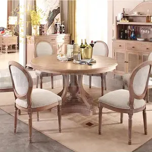Yuvarlak ziyafet yemek odası yuvarlak beyaz masa seti 8 oturma açık parti masaları ve sandalyeler dış mekan mobilyası