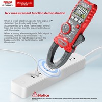 Delixi DHFDE66A Meteran Klem Digital Multimeter Tampilan Digital Otomatis Presisi Tinggi Ammeter Listrik AC/DC 1000A