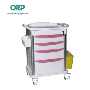 Chariot de transport en ABS épaissi avec roulettes silencieuses pour médicaments ; chariot à main en plastique durable. - Product Image 4