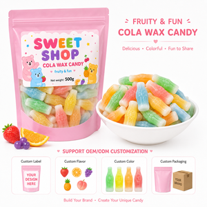 Bonbons à la cire en forme de bouteille de <span class=keywords><strong>cola</strong></span> rétro classique, sachet de 500g, saveurs de fruits variées, fourrure liquide, forme originale, bonbons à mâcher - Product Image 6