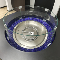 Table de feu d'extérieur au bioéthanol, foyer en acier inoxydable 304, table chauffante pour jardin, villa, hôtel, taille optionnelle 800/1200 mm