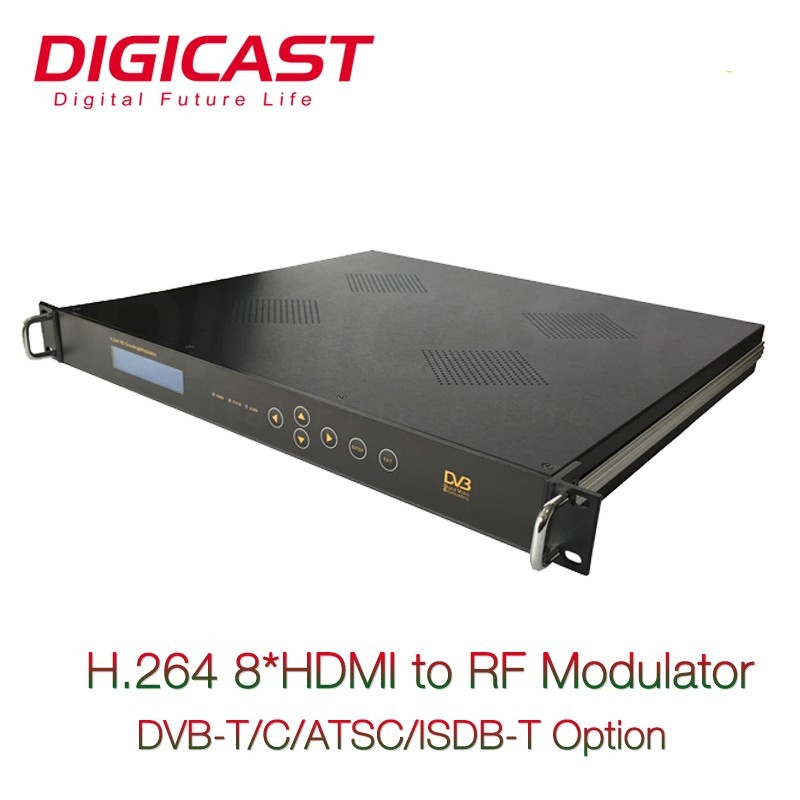 Prix bas 8 canaux Modulateur RF 8 dans 1 modulateur ip analogique DVB-T isdb-tb modulateur d'encodeur pour DVB headment