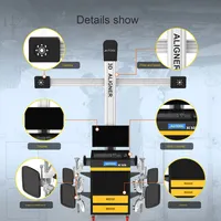 Autool Xc505 Outil de réparation automobile à quatre roues 3D de haute précision pour voiture 4S Shop Comprend l'alignement des pneus et l'équilibreuse de roues