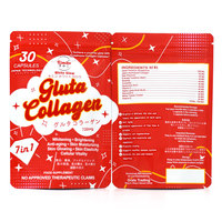 Emballage en plastique imprimé personnalisé, pochette debout, capsules, petits sacs en feuille d'aluminium stratifiés pour pilules mylar ziplock
