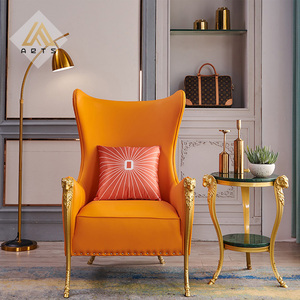 Canapé simple <span class=keywords><strong>de</strong></span> luxe postmoderne à prix abordable <span class=keywords><strong>de</strong></span> l'usine chinoise, en tissu <span class=keywords><strong>velours</strong></span> <span class=keywords><strong>vert</strong></span> avec pieds en acier inoxydable doré, <span class=keywords><strong>fauteuil</strong></span> <span class=keywords><strong>de</strong></span> détente individuel - Product Image 2