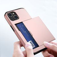 Étui mobile de fente pour carte populaire pour iPhone 16 15 Pro Max étui de téléphone portable TPU + PC avec accessoires de porte-carte pour iPhone 14 13 12
