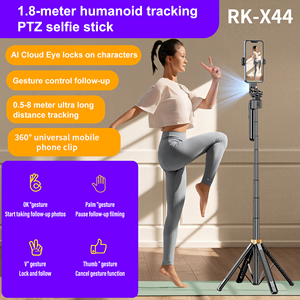 Bâton de <span class=keywords><strong>Selfie</strong></span> de suivi de visage à 360 ° d'usine d'origine avec stabilisation de rotation de suivi de visage AI 180CM de cardan de hauteur étendue X44 - Product Image 6
