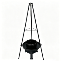 Fourneau à Chaîne en Fer - Barbecue Portable et Durable pour Camping et Extérieur