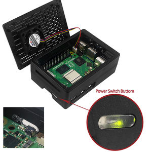 Raspberry <span class=keywords><strong>Pi</strong></span> 5プラスチックボックスブラック/ホワイト取り外し可能なふたABSケースPWM冷却ファン付きRpi 5用オプション - Product Image 3