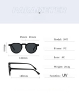 Lunettes de soleil rondes à monture intégrale de haute qualité pour femmes avec verres en PC et protection UV400 Vertes Confortables et durables pour un usage quotidien