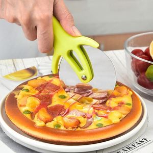 Cortador de Pizza Plegable de Acero Inoxidable, Desechable, Comercial, para Cocina Doméstica, con Ruedas - Product Image 3