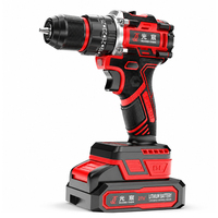 Taladro de Impacto Inalámbrico Guangchen 21V sin Escobillas, 2 Velocidades, Alto Torque, Kit de Taladro Percutor para Mampostería y Madera