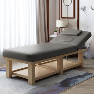 Table de massage en bois pour salon de beauté avec trou pour la poitrine - Product Image 4
