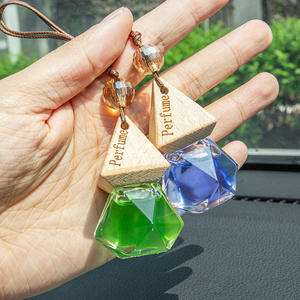 Luxury Colorful Portable Mini <b>Hanging</b> Wood Cool Glass Bottle Liquid <b>Car</b> Perfume <b>Air</b> <b>Freshener</b> Factory Price - Product Image 4