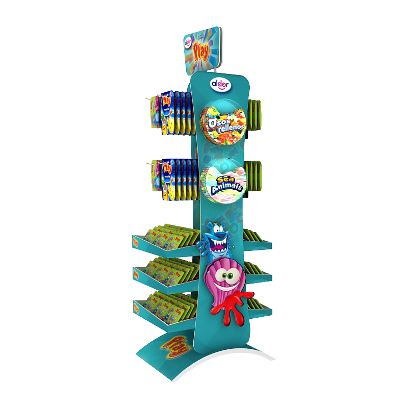 Modern Customized Metal Display Rack for Candy Stores for Supermarkets and Stores Candy Shelf Display — view 3