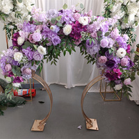 Centre de table en soie de luxe IFG, fleurs violettes faites à la main, pour mariage, Noël et fête des mères