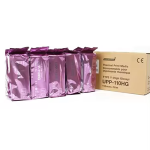 Rollo de Papel Térmico UPP-110HG de 110 mm x 18 m, Rosa Brillante, Capa Única para Impresión Térmica - Product Image 2