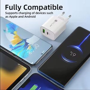 อะแดปเตอร์ชาร์จไฟ PD 20w แบบ USB สองพอร์ต ชาร์จเร็ว Type C รองรับ QC 3.0 - Product Image 6