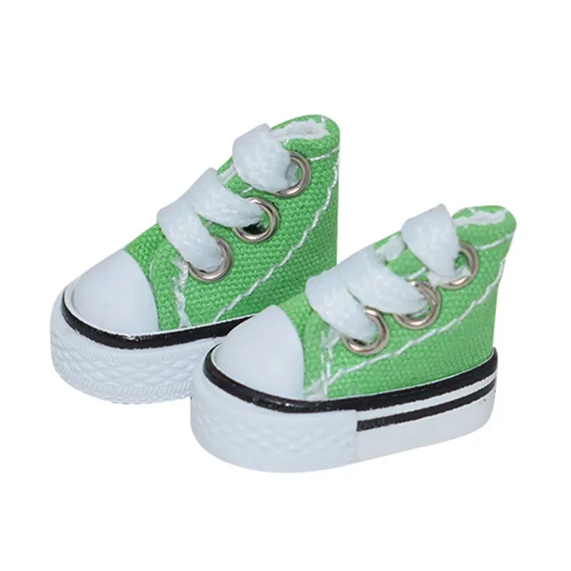 3.5Cm/1.38 Inch Mini Sneaker Vogel Speelgoed Mini Toets Skateboard Schoenen Miniatuur Pop Schoenen Sleutelhanger