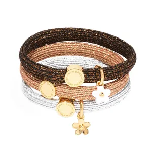 Elastic Hair Tie With Metal Charms Elastic Hair Band With Metal Charm Hair Tie Bracelet For Decoration