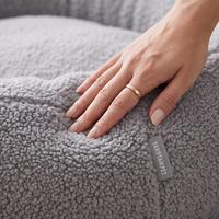 Lit de couchage solide Hesen pour animaux de compagnie, en tissu Teddy lavable, mousse à mémoire de forme, confortable, en velours côtelé, lit-caverne pour chien et chat