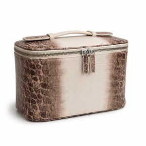 Premium PU Leather Women's Bag Gradient-effect Crocodile Texture Top-Handle Tote Bag Stylish <b>Makeup</b> Storage Handbag - Product Image 1