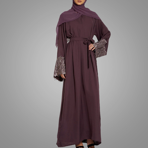 Vestido Abaya de Dubái de manga larga, vestido turco <span class=keywords><strong>marroquí</strong></span>, elegante, étnico, islámico, caftán, última moda, talla grande, novedad de <span class=keywords><strong>2021</strong></span> - Product Image 2