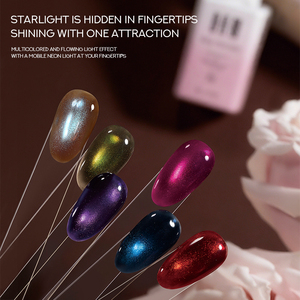 Nuevo Esmalte de <span class=keywords><strong>Uñas</strong></span> en Gel BBM 9D Efecto Ojo de Gato, Libre de Hema y TPO, Cristalizado, Altamente Pigmentado, Magnético, Reflectante, Set de Esmalte de <span class=keywords><strong>Uñas</strong></span> en Gel UV - Product Image 4