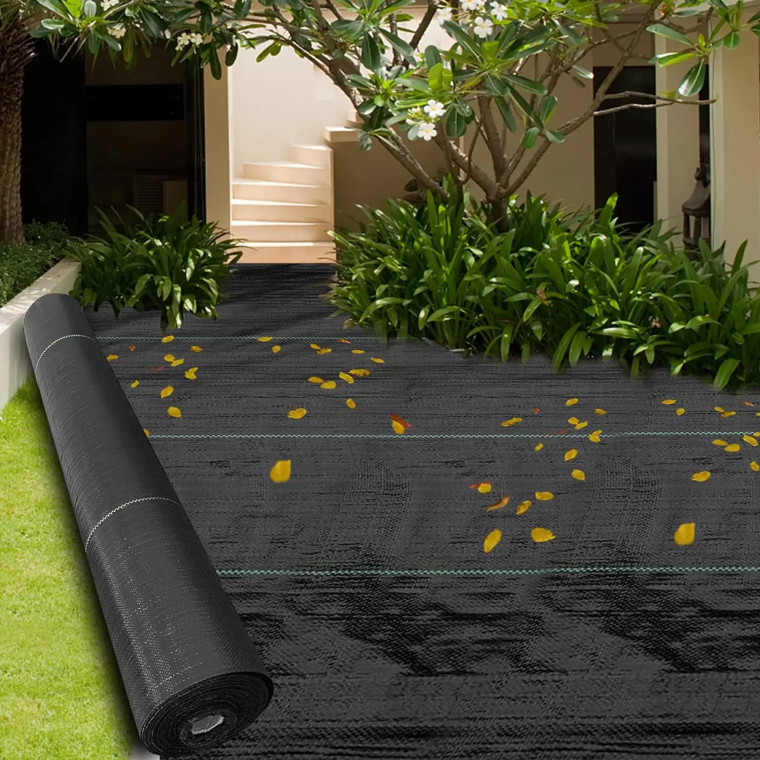 Тканый коврик для сорняков 80 г/м2, садовый коврик для ландшафтного дизайна