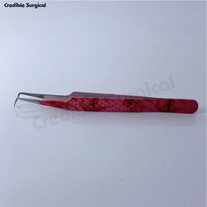 Logo personnalisé professionnel nouveau Design pince à épiler Extension de cils en acier inoxydable pointu haute en plastique outil de beauté poignée en coeur - Product Image 2