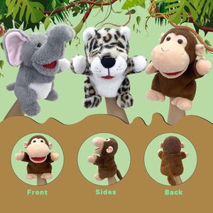 Juguetes <span class=keywords><strong>de</strong></span> Peluche <span class=keywords><strong>de</strong></span> Animales Creativos <span class=keywords><strong>de</strong></span> Alta Calidad, Marionetas <span class=keywords><strong>de</strong></span> Mano <span class=keywords><strong>de</strong></span> Peluche, Juguetes <span class=keywords><strong>de</strong></span> Peluche para Contar Historias, León, Elefante, Leopardo, Tigre, Lobo, Mono, Ciervo - Product Image 3