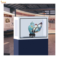 Cabinet LCD transparent Écran d'affichage holographique 3D tactile interactif Publicité intelligente pour halls d'exposition IP65 SDK