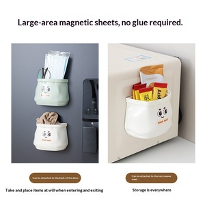 Wholesale New Plastic Magnetic Storage Box <b>Kitchen</b> No-Drill Refrigerator Side Wall-Mounted Multi-Functional Rack - Product Image 2