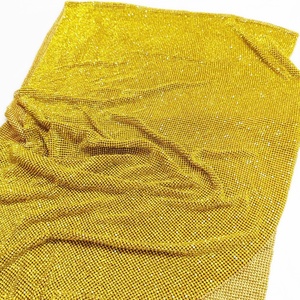 <span class=keywords><strong>Bling</strong></span> <span class=keywords><strong>Bling</strong></span> thời trang lấp lánh 2mm Nhôm kim loại Rhinestone vải tinh thể màu vàng lưới cho Treo Túi - Product Image 5