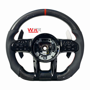 Volante de Fibra de Carbono con Cuero Negro y LED RPM, Mejora Deportiva para Mercedes-Benz AMG Clase C/E/S - Product Image 3