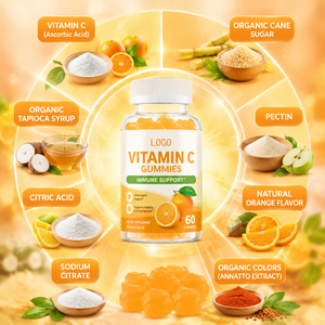 Gomitas Veganas con Vitamina C y Zinc, Suplemento Dietético, 45 Unidades, Gomitas para el Apoyo Inmunológico, 2-4 por Día - Product Image 3