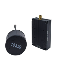 Kimpok AL3310 3.3G 3060-3550MHz 64CH VTX in Lega di Alluminio con Stampo Privato, Accessorio per Drone, Potenza Regolabile 300mW-10000mW, Bassa Latenza