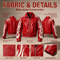 Blouson de motard en cuir personnalisé pour homme, imperméable, coupe-vent, style décontracté chic, avec broderie chenille à motif lettres, OEM, grandes tailles, vente en gros
