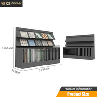 YEKS Vitrine de présentation de carreaux multifonctionnelle moderne en acier de qualité commerciale supérieure avec tiroirs à fentes pour la porcelaine
