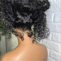 Perruques sans colle en cheveux humains brésiliens naturels, bouclées Pixie 4C, avec bordure 360 HD, 13x4 et 13x6, vente en gros pour femmes noires