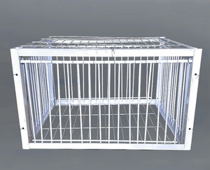 Gabbia per uccelli in metallo portatile e facile da montare per esterni con ingresso a traino - Product Image 3