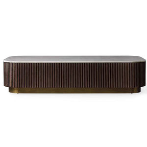 Luxury Livingroom Coffee <b>Tables</b> Modern Fluted Design <b>Stone</b> <b>Top</b> Coffee <b>Tables</b> - Product Image 5
