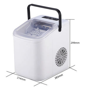 Mini máquina de hielo eléctrica portátil de acero inoxidable para cocina, máquina de cubitos de hielo para el hogar para hoteles, uso al aire libre con carcasa de plástico - Product Image 3