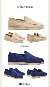 Mocassins plats pour hommes en peau <span class=keywords><strong>de</strong></span> mouton, doublure en maille, hiver, haute qualité, OEM, rétro, sportifs, avec soutien <span class=keywords><strong>de</strong></span> la voûte plantaire, collection 2025 - Product Image 4