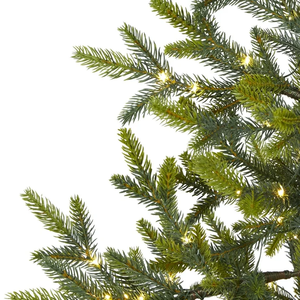 Árbol de Navidad Realista de 1.2 m (4 pies) de Polietileno, Envuelto en Tela de Algodón, con Luces LED Cálidas para Decoración Interior Durante el Festival de Primavera - Product Image 5