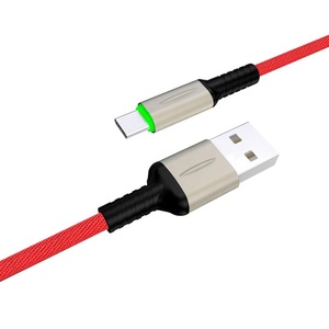 USB C Auto alimentación LED inteligente de aleación de Zinc de trenza Cable de datos para el tipo-C teléfono celular - Product Image 1