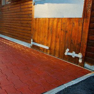 بلاط مطاطي للأرضيات، بلاط متشابك للاستخدام الخارجي في ملاعب كرة السلة، بلاط مطاطي متداخل على شكل عظمة الكلب - Product Image 5