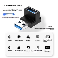 Neuer USB-Buchse auf Stecker 360-Grad-Winkeladapter 10Gbps Geschwindigkeit DC OTP Aluminiumlegierung Konverter für Laptop und Mobiltelefon