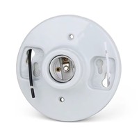 Douille de lampe E27 en porcelaine blanche personnalisée avec interrupteur à tirette, prise à vis 250V, cordon, utilisation intérieure/extérieure, CE ROHS, directement de l'usine