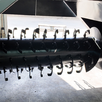 Retourneur de compost hydraulique de type chenillé pour le recyclage des déchets organiques, équipement de compostage en haies et de production d'engrais